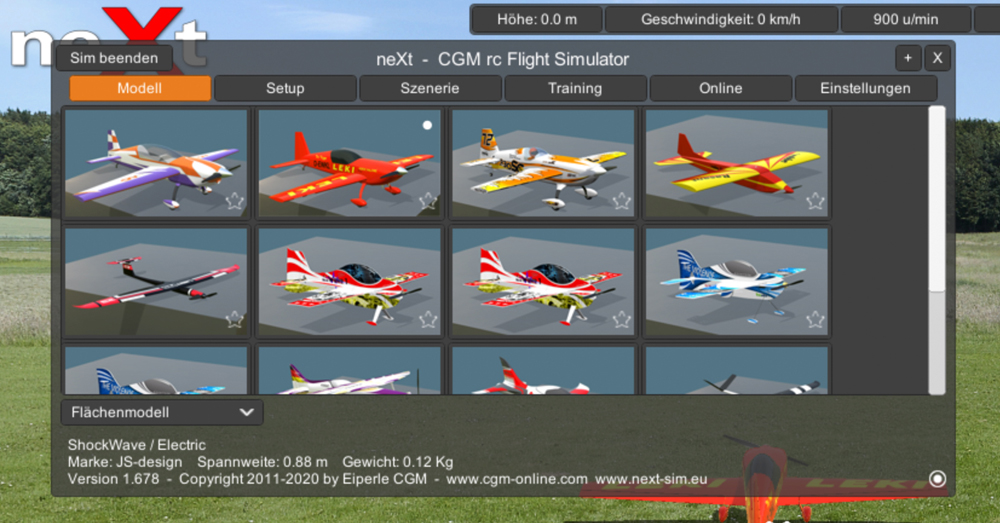 neXt - CGM RC Flight Simulator