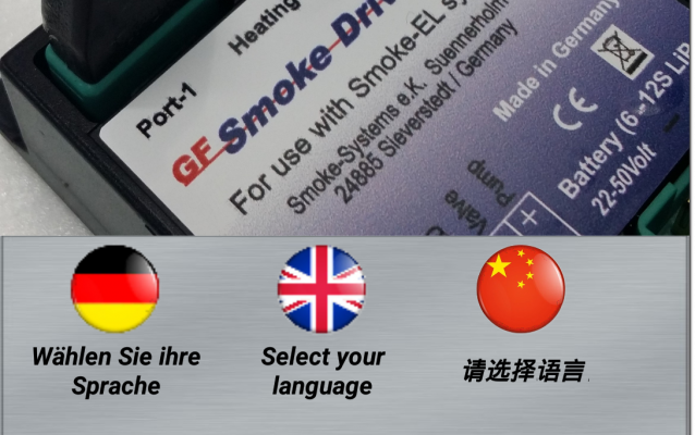App zur Konfiguration des G-Force Smoke Drivers